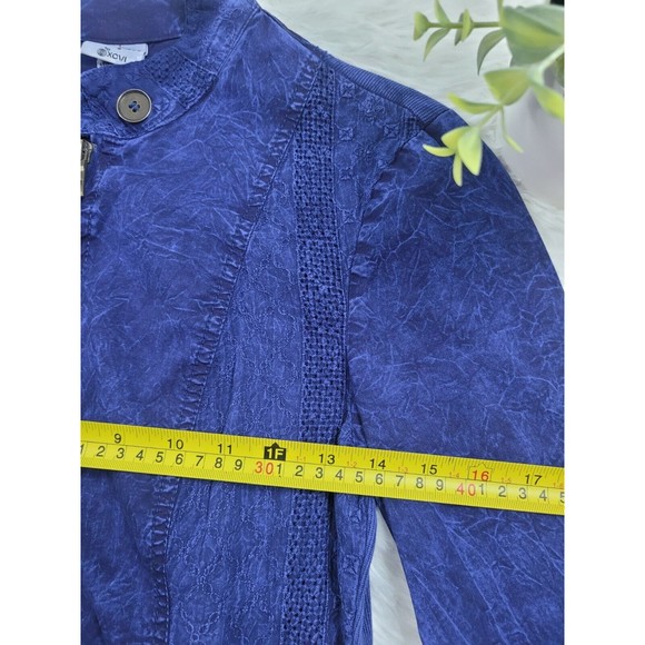 [421] Mind Set Blue Distressed Jacket - Picture 4 of 9